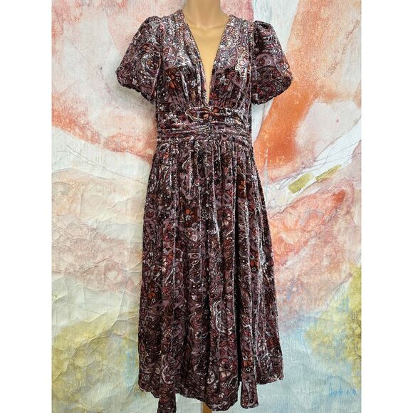 Anthropologie The Katerina Button-Front Dress: Velvet Edition - Picture 5 of 8